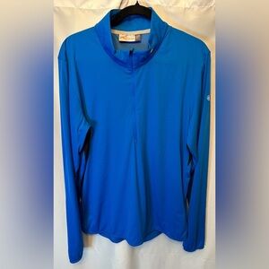 Kjus Dorian Half-Zip Golf Shirt Bright Blue Size 52 Large Lightweight Tiny Logo